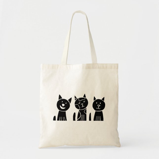 cat, nature, drawing tote bag (Front)