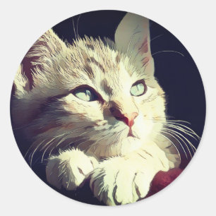 Cat, Nature,pet Classic Round Sticker