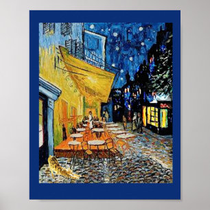 Cat, Night Cafe Parody, Van Gogh Poster