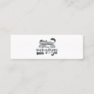 Cat ninja - Choose background colour Mini Business Card