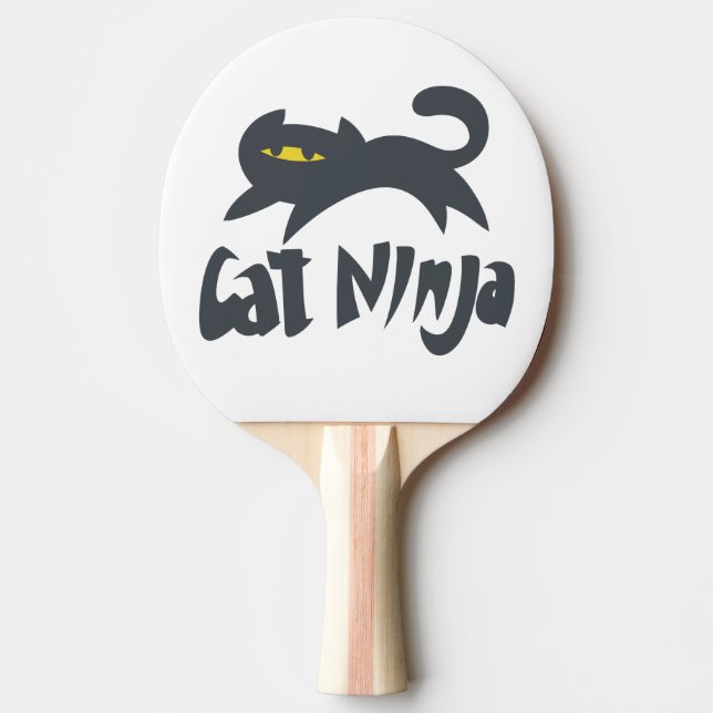 Cat ninja - Choose background colour Ping Pong Paddle (Front)