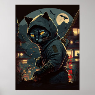 Cat Ninja - Little Terror Poster