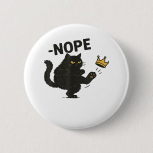 Cat No Kings In America 6 Cm Round Badge