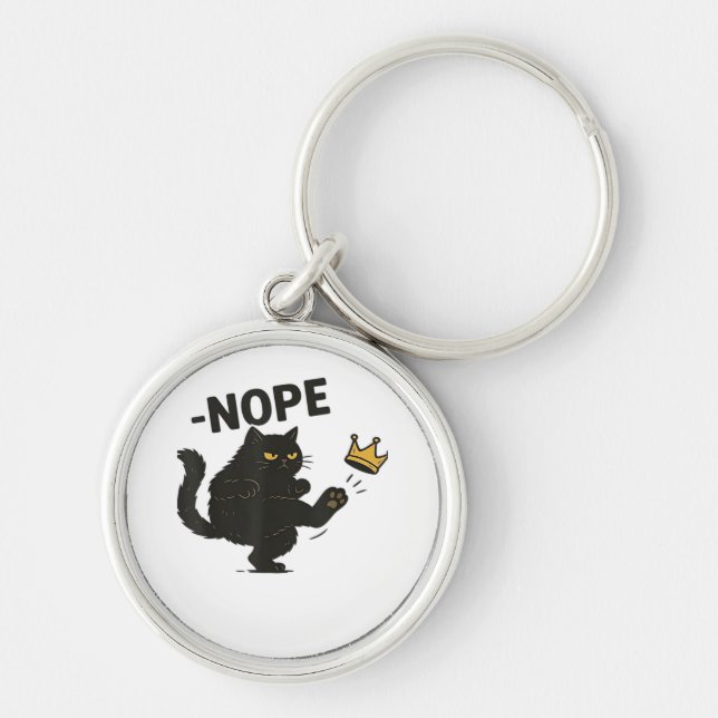 Cat No Kings In America  Key Ring (Front)
