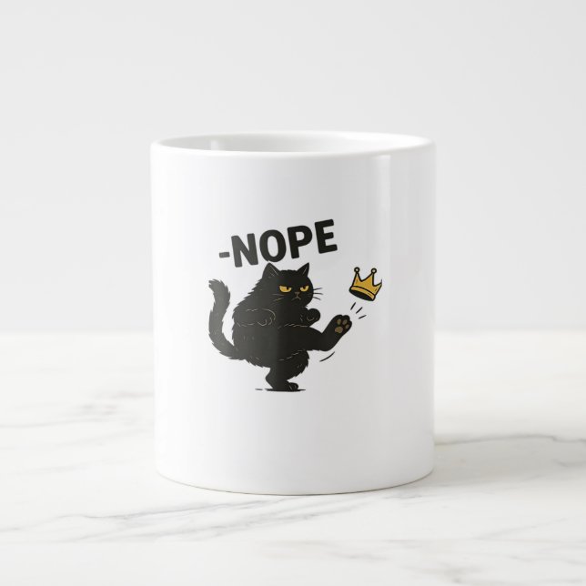 Cat No Kings In America  Large Coffee Mug (Front)