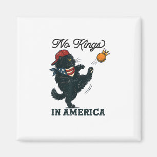 Cat No Kings In America Vintage Cats Against Magnet