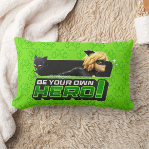 Cat Noir   Be Your Own Hero Lumbar Cushion