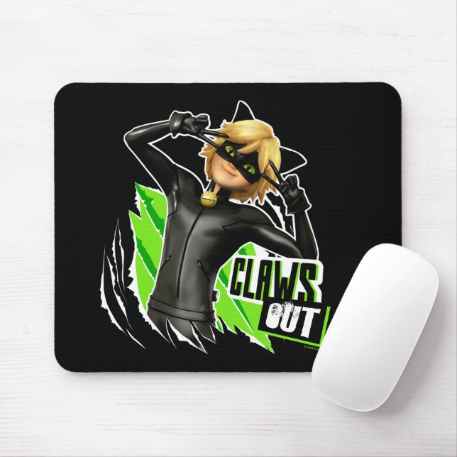 Cat Noir | Claws Out Graphic Mouse Pad (With Mouse)
