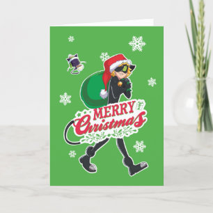 Cat Noir   Merry Christmas Holiday Card