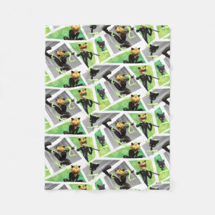Cat Noir & Plagg Pattern Fleece Blanket