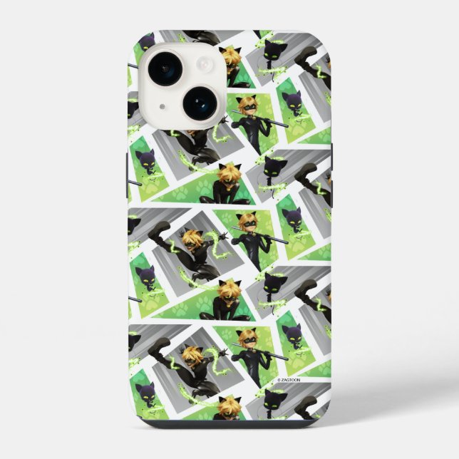 Cat Noir & Plagg Pattern iPhone Case (Back)