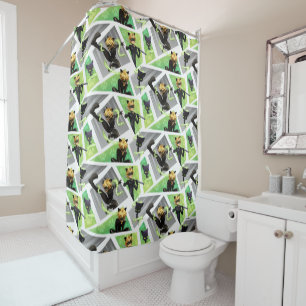 Cat Noir & Plagg Pattern Shower Curtain