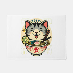 Cat Noodle Japanese Anime ga Kawaii Cat Doormat