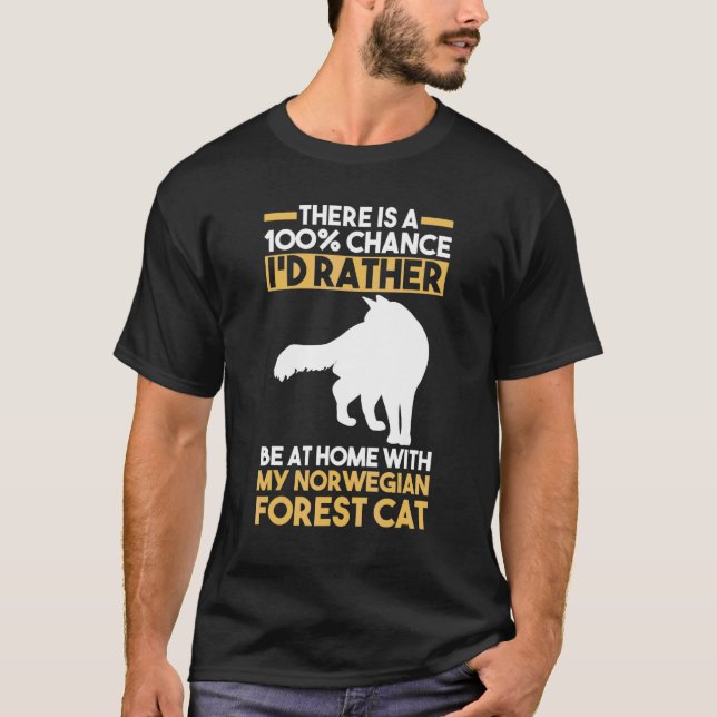 Cat Norwegian Forest 1 T-Shirt (Front)