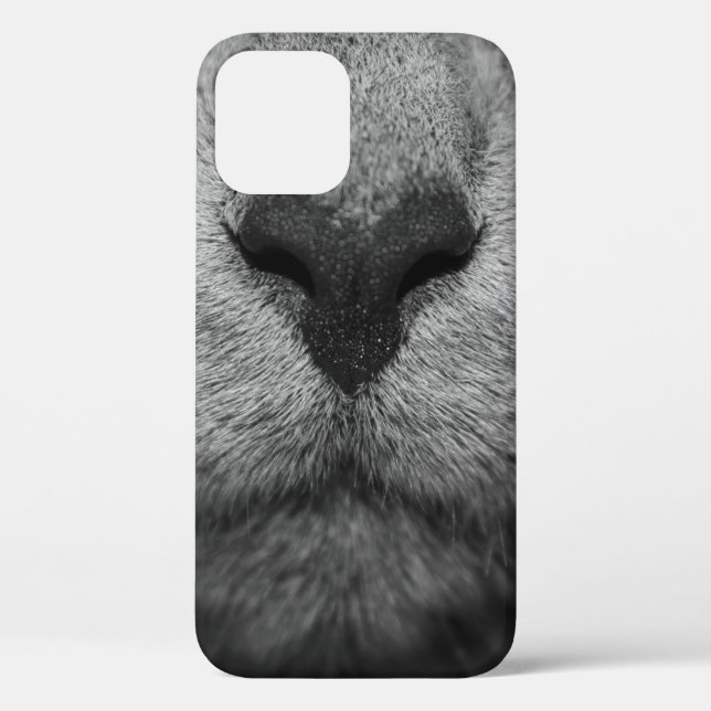 CAT NOSE IN BLACK AND WHITE Case-Mate iPhone CASE (Back)
