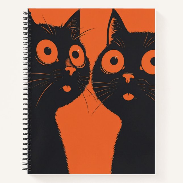 Cat Notebook Cute Back to School Journal for Kids (Front)