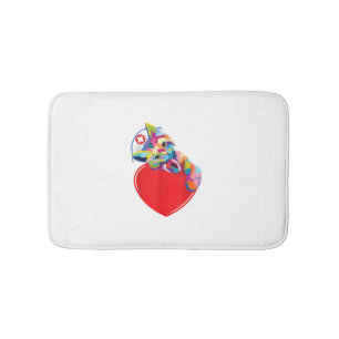 Cat Nurse Shirt Women Men Cat Lover Colourful Nurs Bath Mat