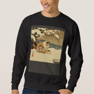 Cat Nursing Snow Sweatshirt