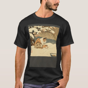 Cat Nursing Snow T-Shirt