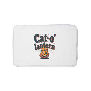 Cat-o'-lantern Bath Mat