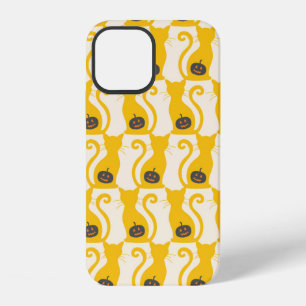 Cat o Lantern Halloween vintage Seamless Pattern iPhone 12 Case