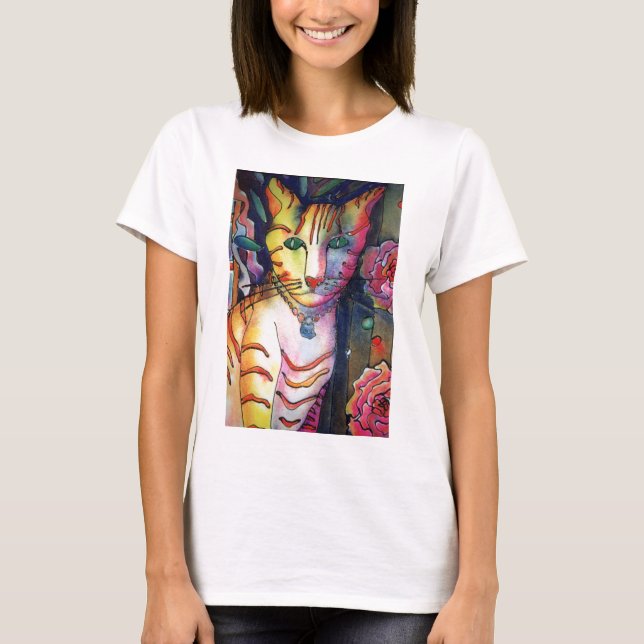 Cat of Many Colours T-Shirt (Front)
