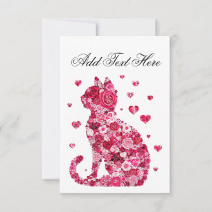 Cat of Roses Card