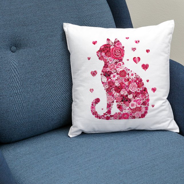 Cat of Roses Cushion (Creator Uploaded)