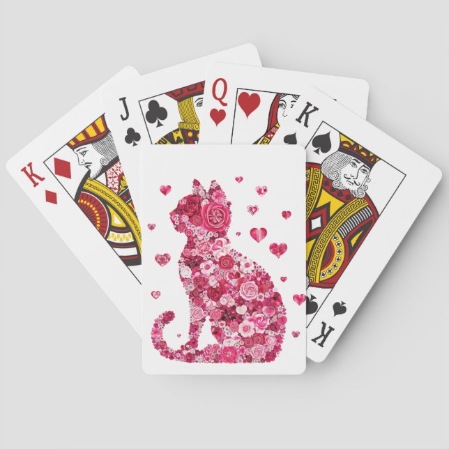 Cat of Roses Playing Cards (Back)