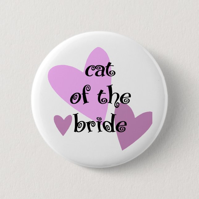 Cat of the Bride 6 Cm Round Badge (Front)