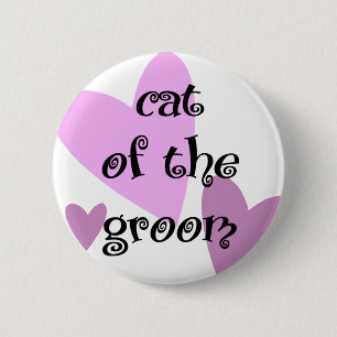 Cat of the Groom 6 Cm Round Badge