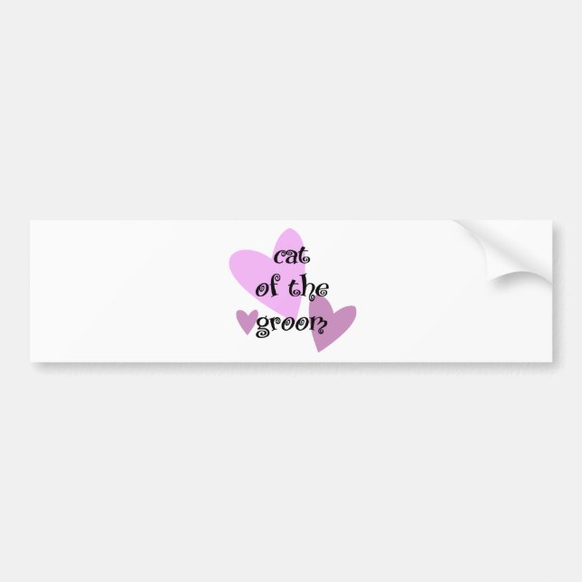 Cat of the Groom Bumper Sticker (Front)