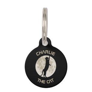 Cat Of The Moon Personalise name Pet Tag