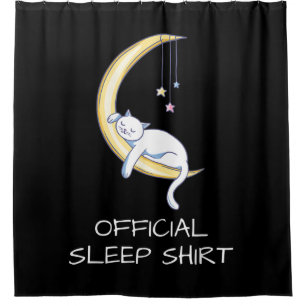 Cat official sleep shirt Cat owner gift Shower Curtain