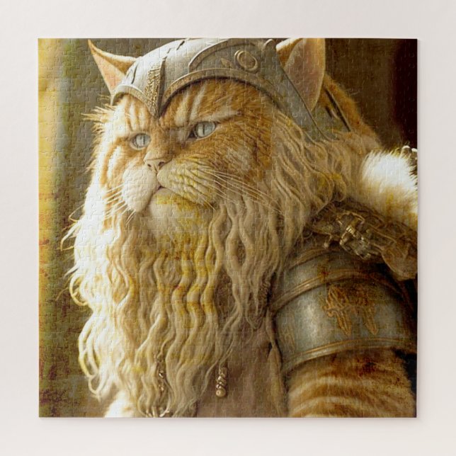 Cat Old Viking.  Jigsaw Puzzle (Vertical)