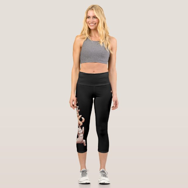 Cat OM Tower Capri Leggings (Front)