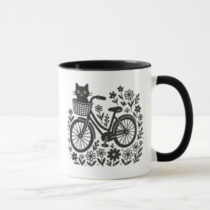 Cat On a Bike Mug