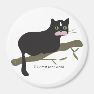 Cat on a Branch Magnet