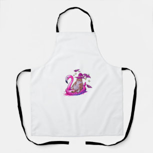 Cat On A Pool Funny Spooky Summer Summerween Hallo Apron
