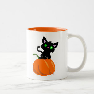 Cat on a Pumpkin Coffee Mug