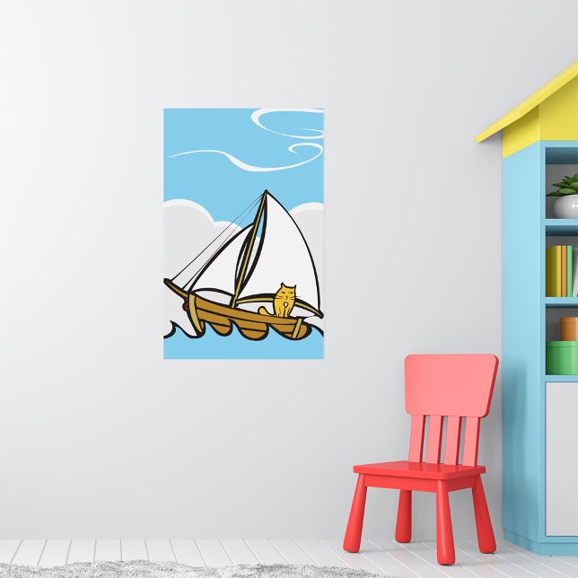 Cat On A Sail Boat Poster (Creator Uploaded)