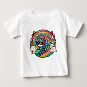 Cat on a Skateboard Baby T-Shirt