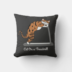 Cat on a treadmill cushion