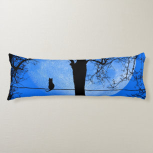 Cat on a Wire Blue Moon Body Cushion