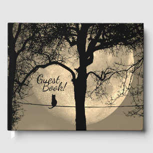 Cat on a Wire Full Moon Event Date in Spine Guest Book