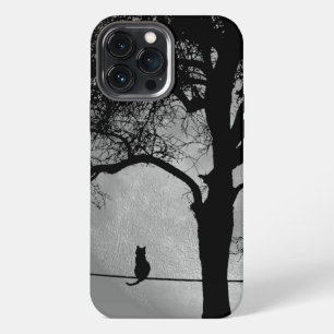 Cat on a Wire Full Moon iPhone 13 Pro Max Case
