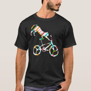 Cat On BMX Bike Kitten Bike Cycling Bicycle T-Shirt