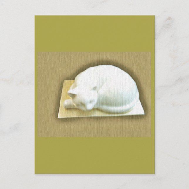 Cat on Gold Box II Postcard (Front)