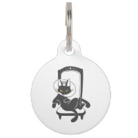 Cat on luxury chain silhouette - Choose back color