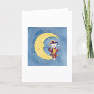 Cat on Moon Card
